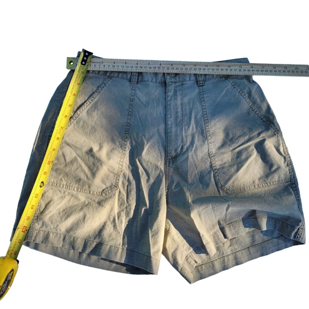 Pacific Beach Mens Cotton Khaki 90s Cargo Shorts M